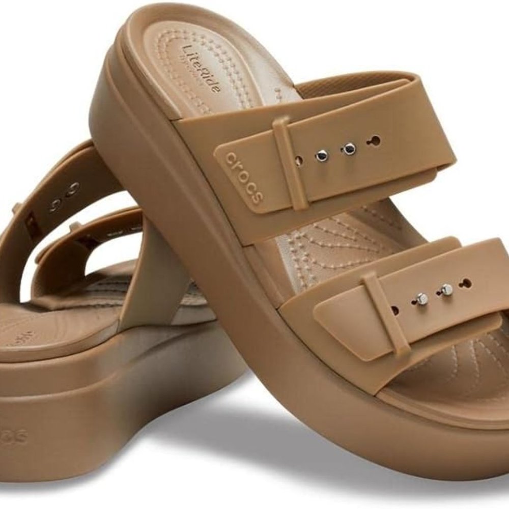 COPY - Crocs Women's Brooklyn Buckle Low Wedge, Platform Sandals Size 6,7,8,9,10